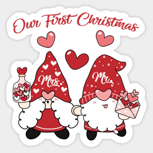 Our first christmas as mr and mrs xmas 2022 Sticker